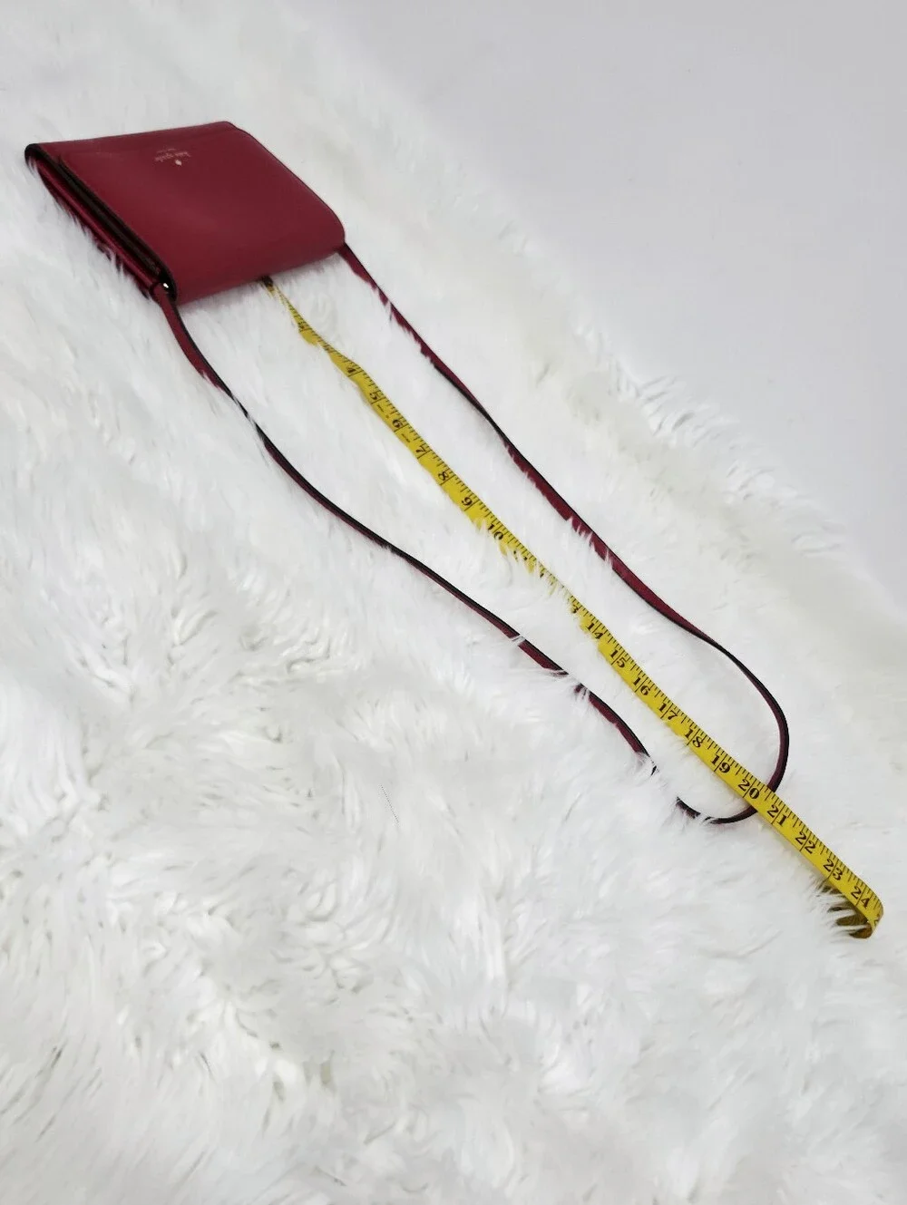 Kate Spade Red Leather Crossbody Wallet Clutch Purse Phone Bag
